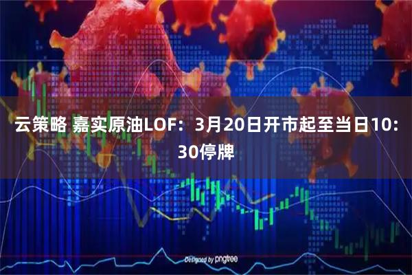 云策略 嘉实原油LOF：3月20日开市起至当日10:30停牌
